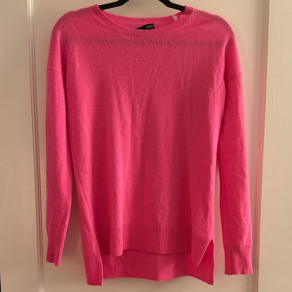 100% Cashmere hot pink sweater